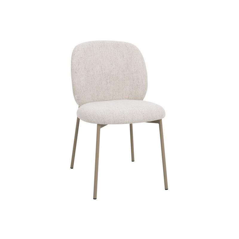 Silla Metalica Color Topo Asiento Respaldo Chenilla Beige Auriac Silla Metalica Color Topo Asiento Respaldo Chenilla Beige Auriac