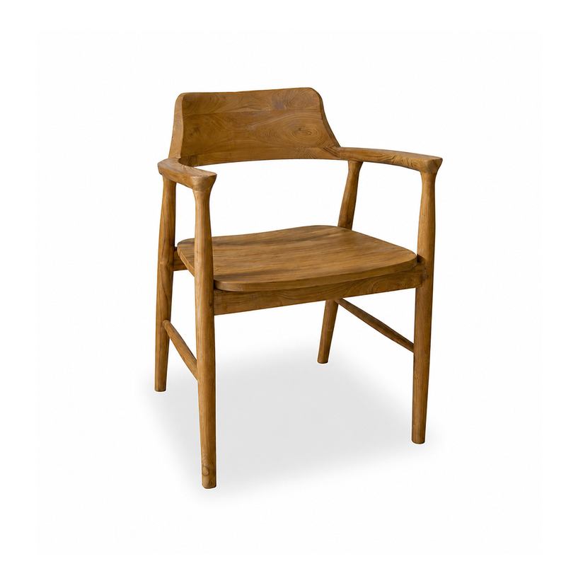 Sillon Comedor Teca Color Avellana Nogal - Serie Selly Sillon Comedor Teca Color Avellana Nogal - Serie Selly