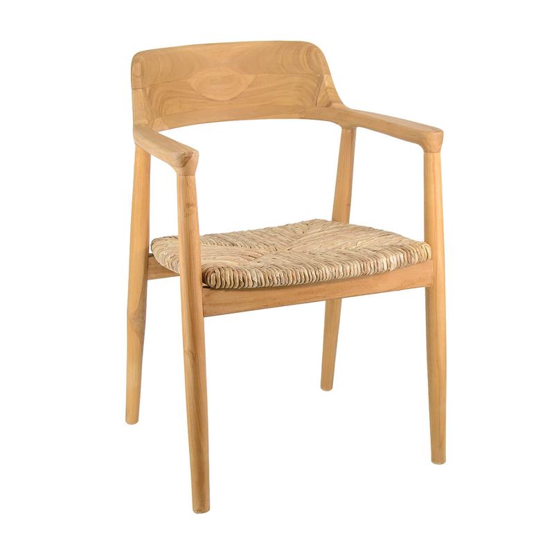 Sillon Comedor Teca Natural y Asiento Anea - Serie Alogny Sillon Comedor Teca Natural y Asiento Anea - Serie Alogny