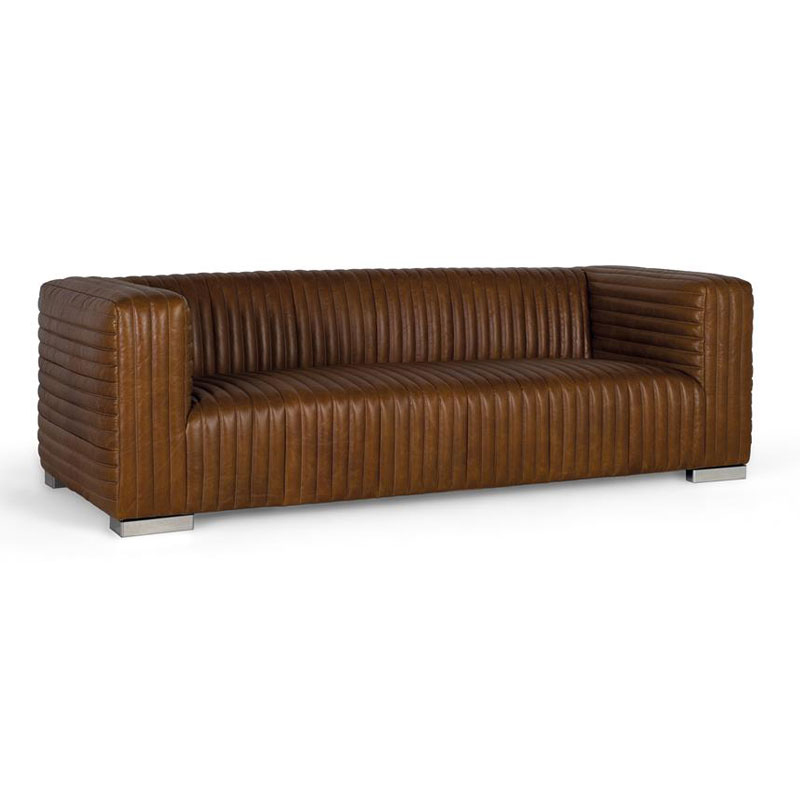 Sofa 3 Plazas Piel Marron Moderno Serie Aikema Sofa 3 Plazas Piel Marron Moderno Serie Aikema