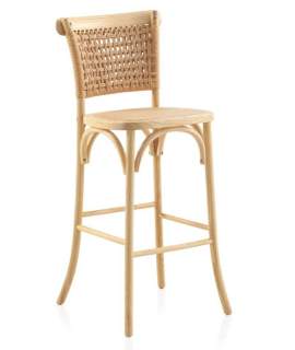 2 Taburetes de Olmo Rattan y Abaca Diseño Moderno Allaert