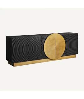 Buffet Diseño Art Deco Madera Metal 5 Puertas Serie Athalla