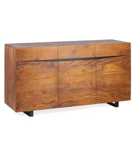 Buffet Industrial Madera y Forja 3 Puertas 3 Cajones Munich