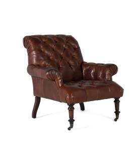 Butaca Salon Clasica Piel Marron Serie Archerver Butaca Salon Clasica Piel Marron Serie Archerver