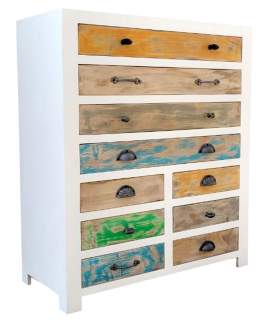 Cómoda Alta Dormitorio de Colores Desgastados Calcuta Cómoda Alta Dormitorio de Colores Desgastados Calcuta