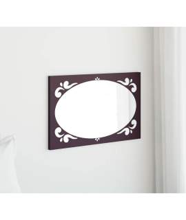 Espejo Diseño Actual de Acero Horizontal Serie Maria
