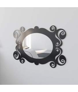 Espejo Diseño Moderno Ornamental de Acero Serie Gizane