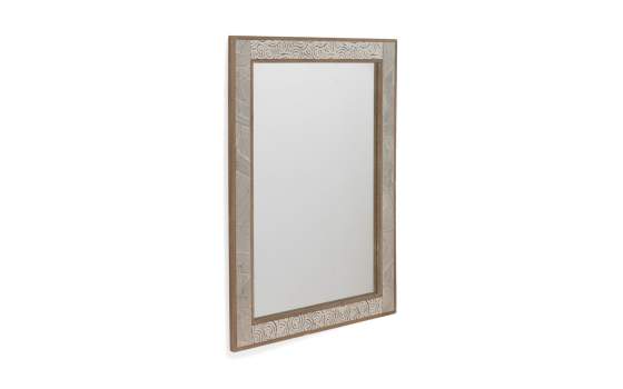 Espejo Madera tallada Blanco Decape Serie Mediant