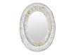 Espejo Oval Metal Oro Blanco Serie Enfini Espejo Oval Metal Oro Blanco Serie Enfini