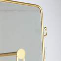 Espejo Pie Estantes Forja Color Oro Serie Darist