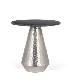 Mesa Auxiliar Actual Redonda Aluminio Marmol Negro Adariel Mesa Auxiliar Actual Redonda Aluminio Marmol Negro Adariel