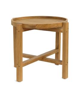 Mesa Auxiliar Redonda de 56 Teca Reciclada Natural Alogny Mesa Auxiliar Redonda de 56 Teca Reciclada Natural Alogny