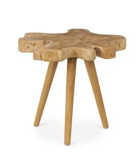 Mesa Auxiliar Tronco de Teca Natural Serie Alogny Mesa Auxiliar Tronco de Teca Natural Serie Alogny