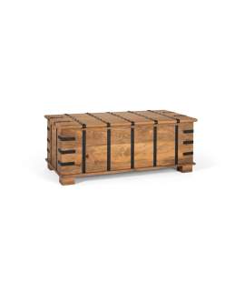 Mesa Centro Baul Madera de Mango y Forja Serie Albedin