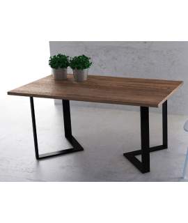 Mesa Comedor Estilo Industrial Acero Madera Serie Arisats