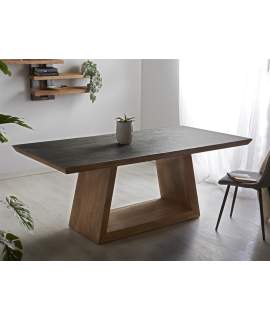 Mesa Comedor o Bodega Grande Madera y Piedra Serie Carsten