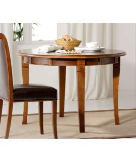 Mesa Comedor Redonda Colonial Extensible Serie Arola