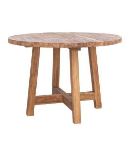 Mesa Comedor Redonda Madera Reciclada de Teca Aorla