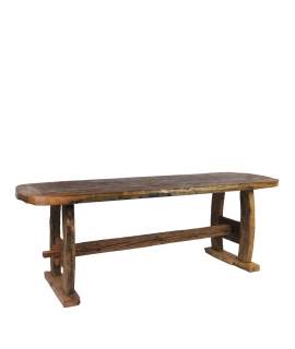 Mesa Comedor Rustica Grande Madera de Teca Serie Aiclado