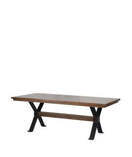 Mesa Grande Industrial Madera y Forja de 213 cm Serie Aljama