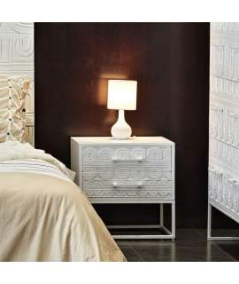 Mesita Noche Estilo Etnico Oriental 2 Cajones Tallados Arkaya Mesita Noche Estilo Etnico Oriental 2 Cajones Tallados Arkaya