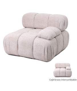 Modulo Sofa Tapizado Beige Serie Akilian