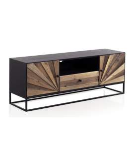 Mueble Bajo TV Diseño Industrial 2 Puertas Serie Arizcun