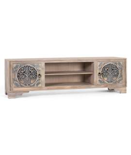 Mueble TV Bajo Diseño Oriental Tallado a Mano Serie Allapli Mueble TV Bajo Diseño Oriental Tallado a Mano Serie Allapli