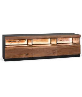 Mueble TV Contemporaneo 3 Cajones Acacia Serie Arteluz