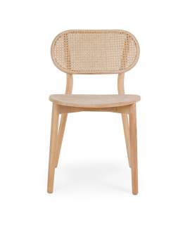 Silla Diseño Actual Madera Rejilla Ratan serie Elssa