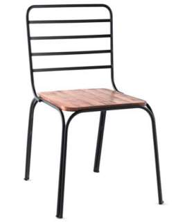 Silla Tubo de Forja Rejas Asiento Madera Pino Serie Ahujar