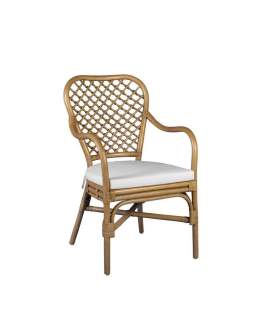 Sillon Bistro Rattan Natural con Cojin Serie Artisond