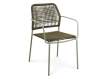 Sillon Exterior Acero Verde Asiento Respaldo Cuerda Lucca