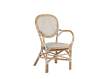 Sillon Exterior Bistro Rattan y Tejido Blanco Serie Alnehan Sillon Exterior Bistro Rattan y Tejido Blanco Serie Alnehan
