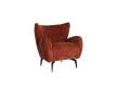 Sillon Orejero Salon Tapizado Marron  Serie Aprivas