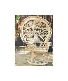 Sillon Rattan Tejido Pavo Real