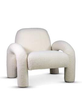 Sillon Salon Moderno Tapizado Lana  Mia Serie Adisk