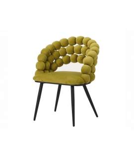 Sillon Terciopelo Verde Estilo Moderno Serie Nimpha