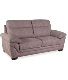 Sofa 2 Plazas Moderno Tapizado Marron Serie Melvin