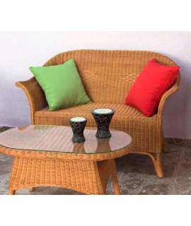 Sofa 2 Plazas Rattan Medula Albange