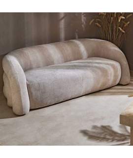 Sofa Khalid Tapizado Chenilla Beige Serie Aitlas