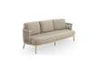 Sofa Terraza Jardin Alumino Tapizado Arena Serie Ayle