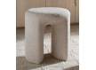 Taburete Actual Tapizado Rizo Suave Beige Serie Adestis