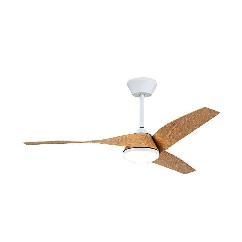 Ventilador Techo Luz Led de 132 Blanco Madera Serie Papua Ventilador Techo Luz Led de 132 Blanco Madera Serie Papua