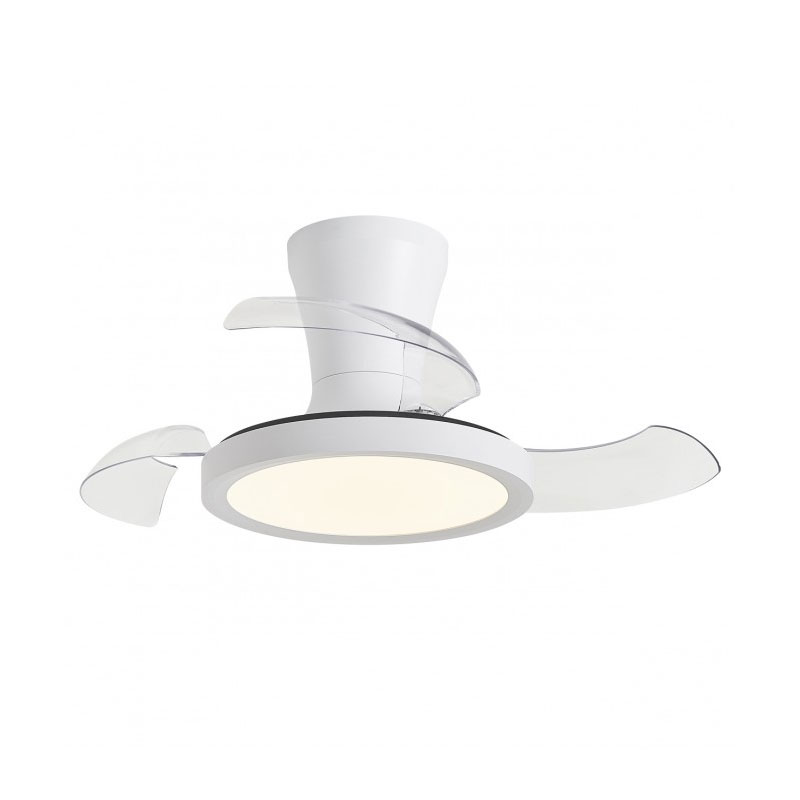 Ventilador Techo Modernista con Led Color Blanco Serie Tombet Ventilador Techo Modernista con Led Color Blanco Serie Tombet
