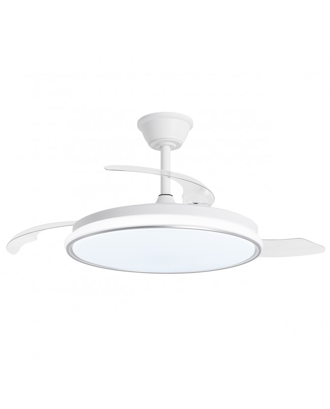 Ventilador Techo Plata con Lampara Led Serie Dublin Ventilador Techo Plata con Lampara Led Serie Dublin