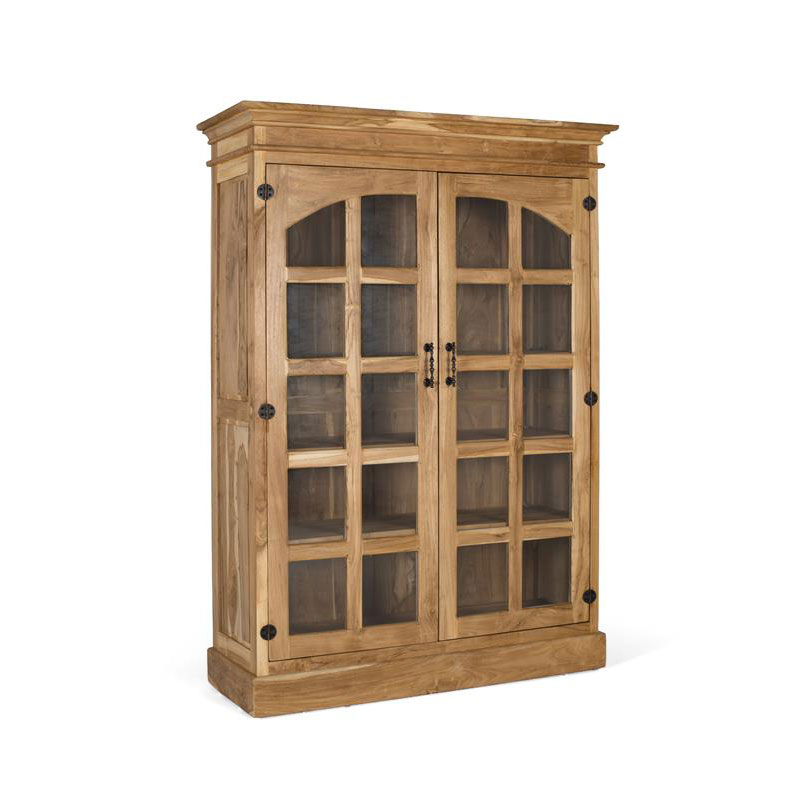 Vitrina Actual Madera Teca 2 Puertas Acristaladas Avrile Vitrina Actual Madera Teca 2 Puertas Acristaladas Avrile