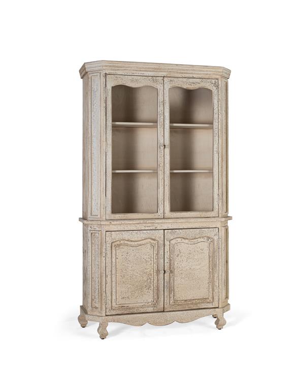Vitrina Clasica Madera de Mango Acabado Envejecido 4 Puertas Vitrina Clasica Madera de Mango Acabado Envejecido 4 Puertas