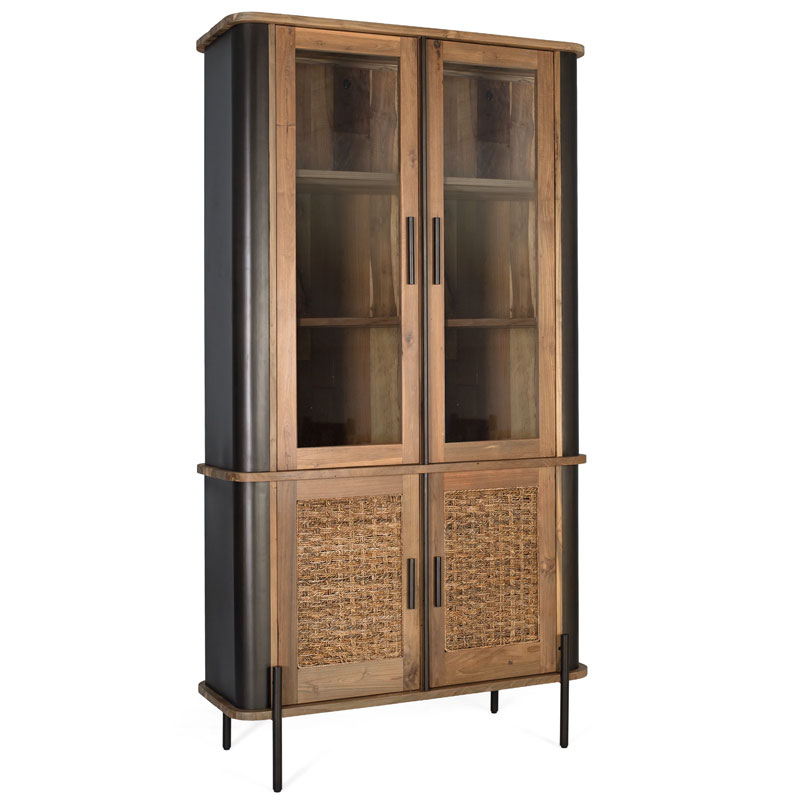 Vitrina Industrial Madera Metal y Cuerda 4 Puertas Cordas Vitrina Industrial Madera Metal y Cuerda 4 Puertas Cordas