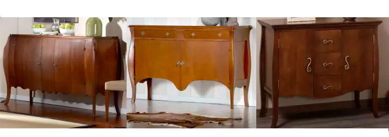 Muebles Vintage: Aparadores Buffet de Madera con Estilo Retro Aparadores buffet salon comedor estilo clasico, retro vintage, aparador puertas clasico
